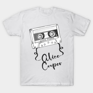 Good Vibes Alice Cooper // Retro Ribbon Cassette T-Shirt